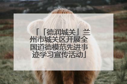 「德润城关」兰州市城关区开展全国道德模范先进事迹学习宣传活动