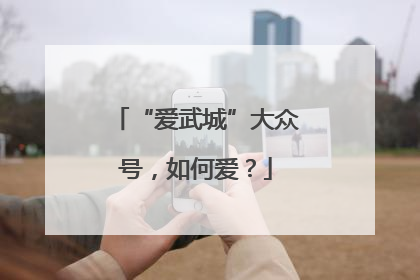 “爱武城”大众号，如何爱？
