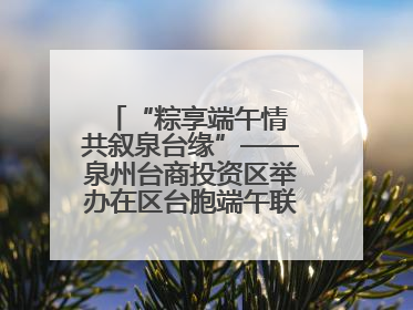 “粽享端午情 共叙泉台缘”——泉州台商投资区举办在区台胞端午联谊活动，共话同源深情