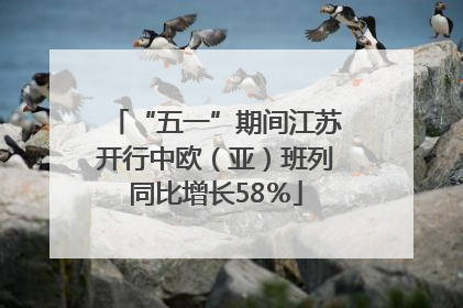 “五一”期间江苏开行中欧（亚）班列同比增长58％