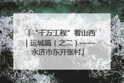 “千万工程”看山西｜运城篇（之二）——永济市东开张村