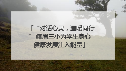 “对话心灵，温暖同行” 峨眉三小为学生身心健康发展注入能量