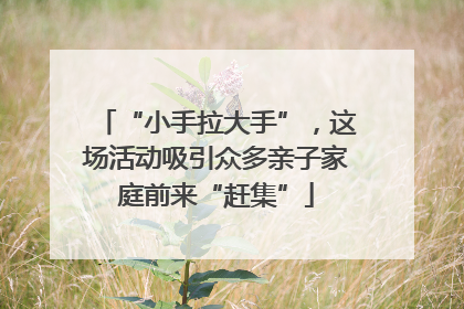 “小手拉大手”，这场活动吸引众多亲子家庭前来“赶集”