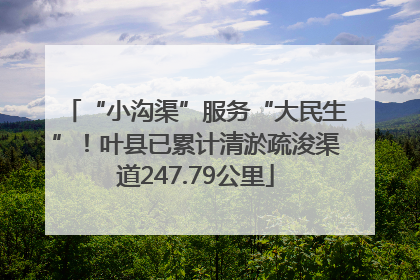 “小沟渠”服务“大民生”！叶县已累计清淤疏浚渠道247.79公里