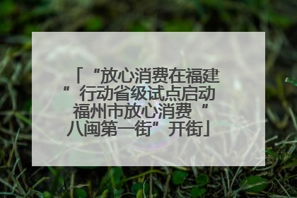 “放心消费在福建”行动省级试点启动 福州市放心消费“八闽第一街”开街