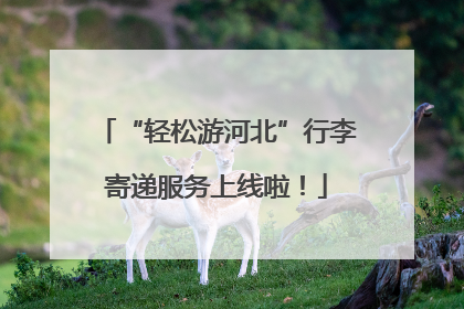 “轻松游河北”行李寄递服务上线啦！