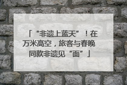 “非遗上蓝天”！在万米高空，旅客与春晚同款非遗见“面”