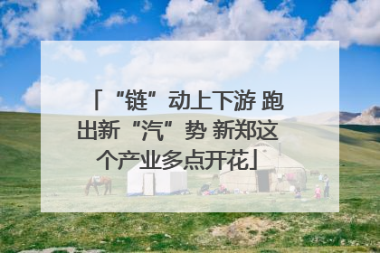 “链”动上下游 跑出新“汽”势 新郑这个产业多点开花