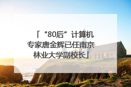 “80后”计算机专家唐金辉已任南京林业大学副校长