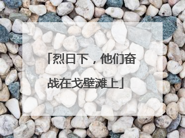 烈日下，他们奋战在戈壁滩上