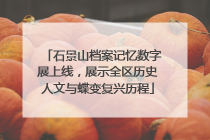 石景山档案记忆数字展上线，展示全区历史人文与蝶变复兴历程