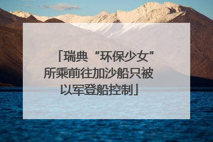 瑞典“环保少女”所乘前往加沙船只被以军登船控制