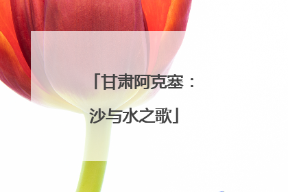 甘肃阿克塞：沙与水之歌
