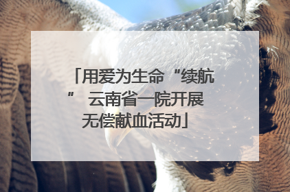 用爱为生命“续航” 云南省一院开展无偿献血活动