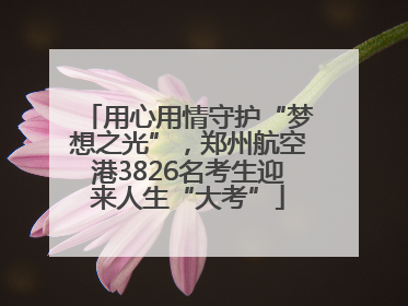 用心用情守护“梦想之光”，郑州航空港3826名考生迎来人生“大考”