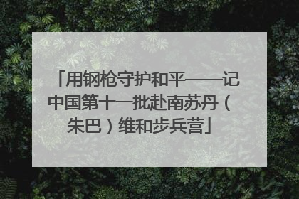 用钢枪守护和平——记中国第十一批赴南苏丹（朱巴）维和步兵营