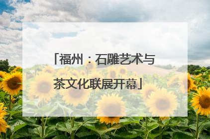 福州：石雕艺术与茶文化联展开幕