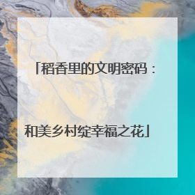 稻香里的文明密码：和美乡村绽幸福之花