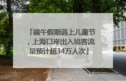 端午假期遇上儿童节，上海口岸出入境客流量预计超34万人次