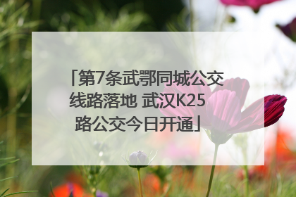 第7条武鄂同城公交线路落地 武汉K25路公交今日开通