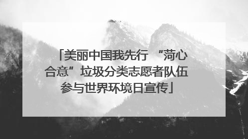 美丽中国我先行 “菏心合意”垃圾分类志愿者队伍参与世界环境日宣传