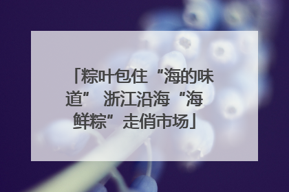 粽叶包住“海的味道” 浙江沿海“海鲜粽”走俏市场