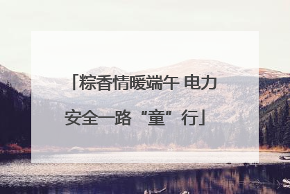 粽香情暖端午 电力安全一路“童”行
