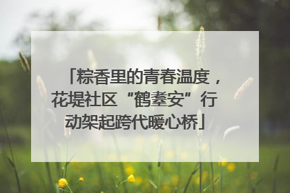 粽香里的青春温度，花堤社区“鹤耋安”行动架起跨代暖心桥