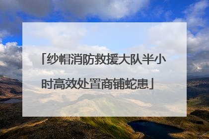 纱帽消防救援大队半小时高效处置商铺蛇患