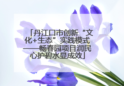 丹江口市创新“文化+生态”实践模式——畅春园项目润民心护碧水显成效