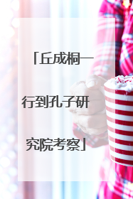丘成桐一行到孔子研究院考察