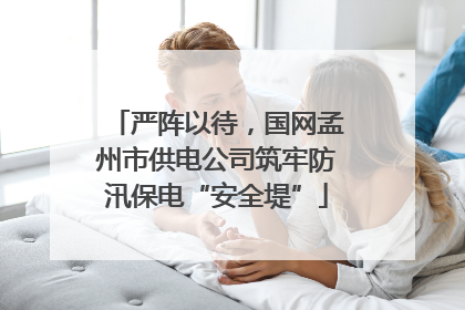 严阵以待，国网孟州市供电公司筑牢防汛保电“安全堤”