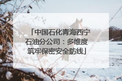 中国石化青海西宁石油分公司：多维度筑牢保密安全防线