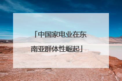 中国家电业在东南亚群体性崛起