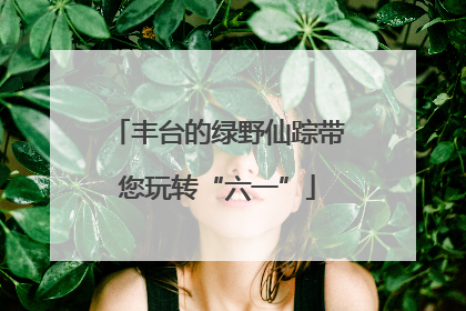 丰台的绿野仙踪带您玩转“六一”