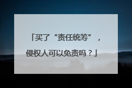 买了“责任统筹”，侵权人可以免责吗？