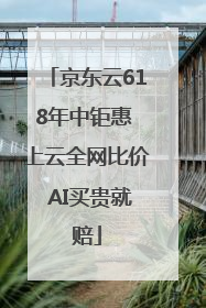 京东云618年中钜惠 上云全网比价 AI买贵就赔