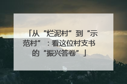 从“烂泥村”到“示范村”：看这位村支书的“振兴答卷”