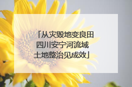 从灾毁地变良田 四川安宁河流域土地整治见成效
