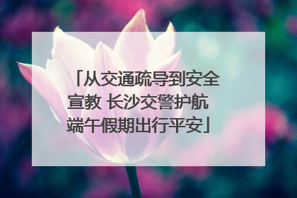 从交通疏导到安全宣教 长沙交警护航端午假期出行平安