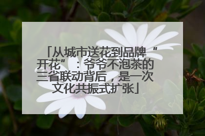 从城市送花到品牌“开花”：爷爷不泡茶的三省联动背后，是一次文化共振式扩张