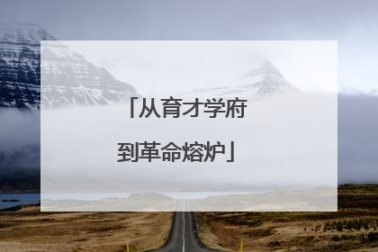 从育才学府到革命熔炉