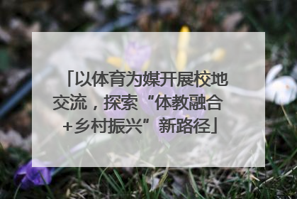 以体育为媒开展校地交流，探索“体教融合+乡村振兴”新路径