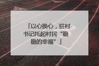 以心换心，驻村书记托起村民“稳稳的幸福”