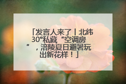 发言人来了丨北纬30°私藏“空调房”，涪陵夏日避暑玩出新花样！