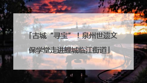 古城“寻宝”！泉州世遗文保学堂走进鲤城临江街道