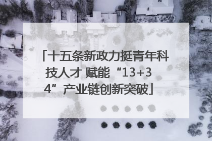 十五条新政力挺青年科技人才 赋能“13+34”产业链创新突破