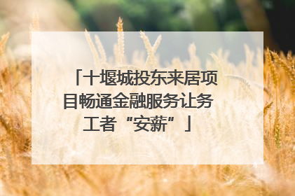 十堰城投东来居项目畅通金融服务让务工者“安薪”
