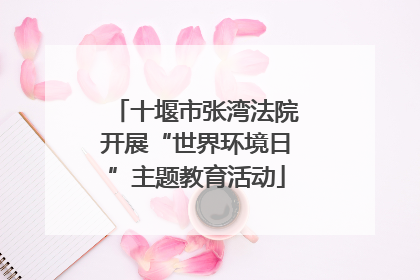 十堰市张湾法院开展“世界环境日”主题教育活动