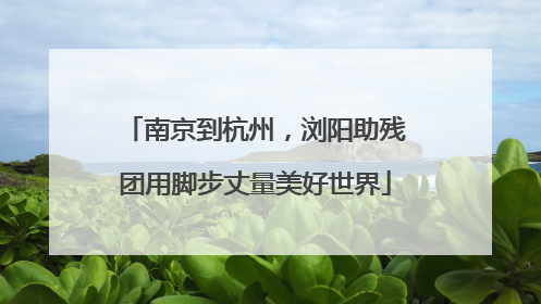 南京到杭州，浏阳助残团用脚步丈量美好世界